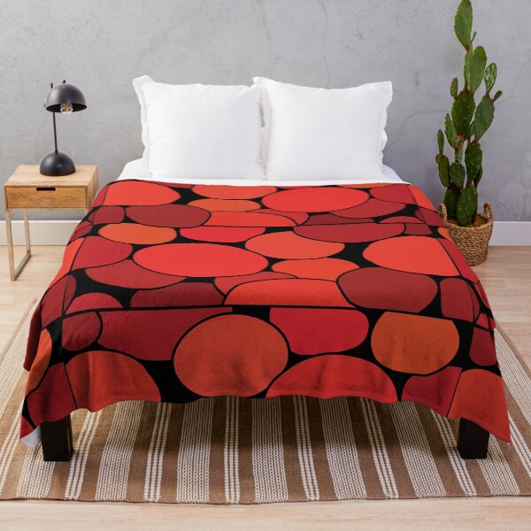 Item preview, Red Circle Half Circle Geometric Pattern designed and sold by Nisha Prabhu.