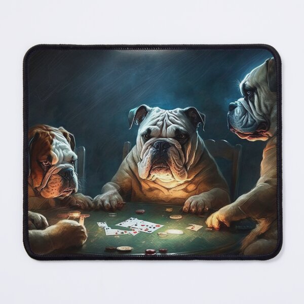 Item preview, Bulldogs playing poker scene in paint style designed and sold by TylerBurst.