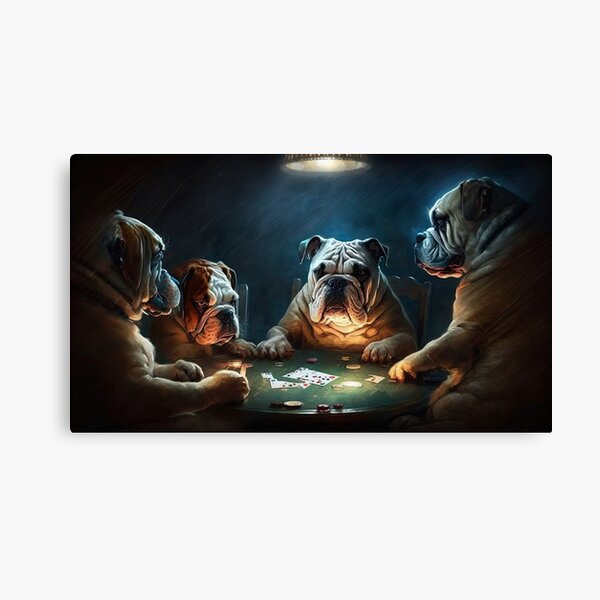 Artikel-Vorschau von Bulldoggen spielen eine Pokerszene im Farbstil, designt und verkauft von TylerBurst.