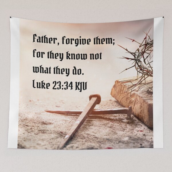 Item preview, Luke 23:34 King James Version Bible Verse designed and sold by Caregiverology.