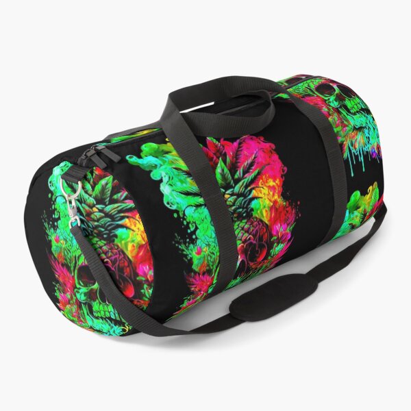 Item preview, Trippy Tropical Pineapple Skull Splashing Abstract Retro Art designed and sold by MindWave THC.
