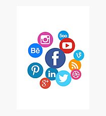 Social Media Mashup Photographic Print