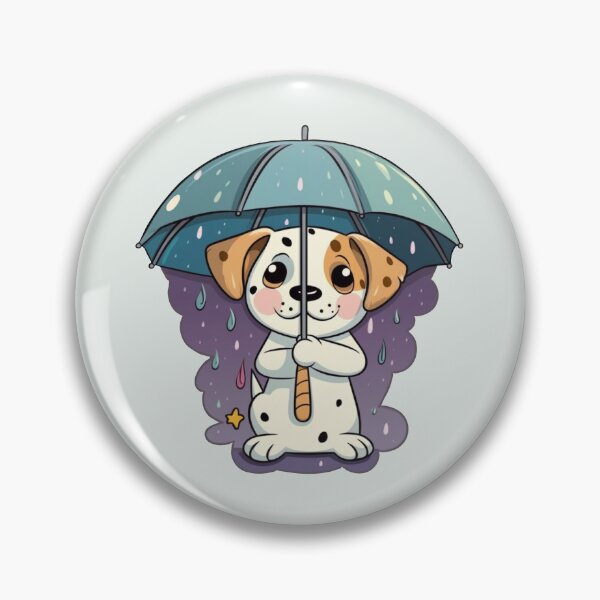 Item preview, Cute Happy Dog With an Umbrella Rain | Anime Manga  designed and sold by JFFStore.