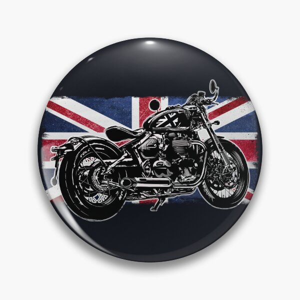 Item preview, Bobber Motorcycle | Great Britain Flag | Custom Classic Motorcycles designed and sold by SW Longwave.