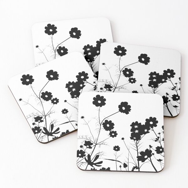 Item preview, Black and white daisy meadow designed and sold by ellaphanta.