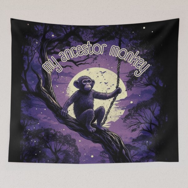 Item preview, Monkey Art - My Ancestor Monkey designed and sold by letsgetinspired.