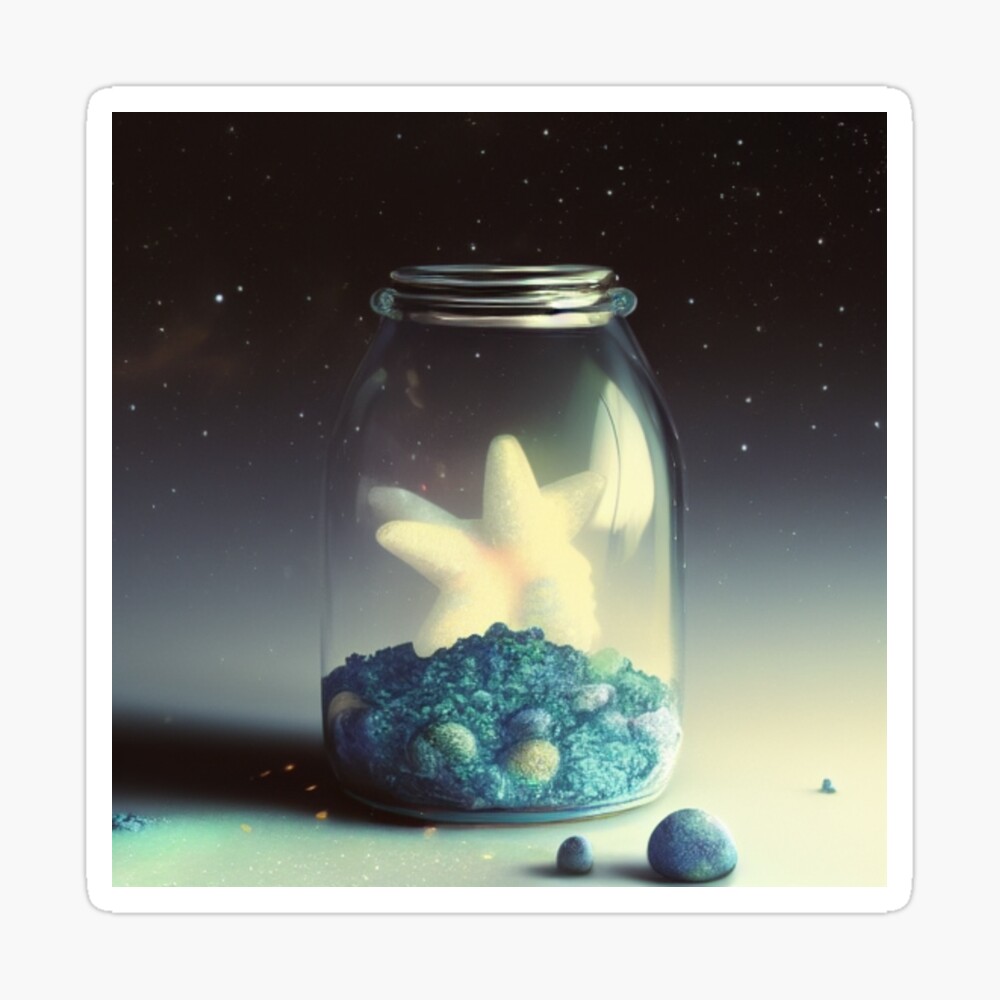 Galaxy in a Jar Sticker for Sale by artolxxvia