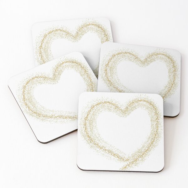 Item preview, Golden Glitter Heart on White designed and sold by designs-by-ann.