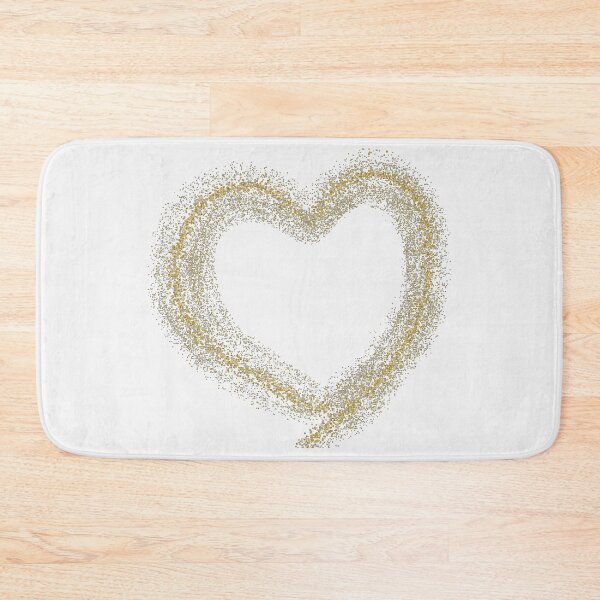 Item preview, Golden Glitter Heart on White designed and sold by designs-by-ann.