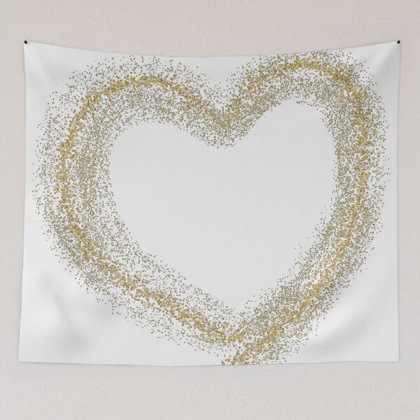 Item preview, Golden Glitter Heart on White designed and sold by designs-by-ann.