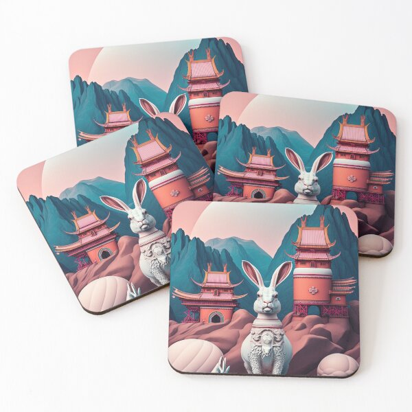 Item preview, The Year of The Rabbit 2023, Chinese Zodiac New Year 2023 - AI-Generated surrealist Art designed and sold by Flowsaiartshop.