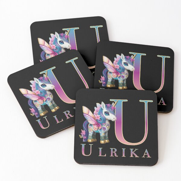Item preview, Ulrika name with a cute unicorn designed and sold by Lubellebubble20.