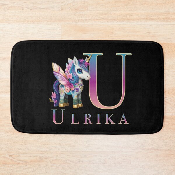 Item preview, Ulrika name with a cute unicorn designed and sold by Lubellebubble20.