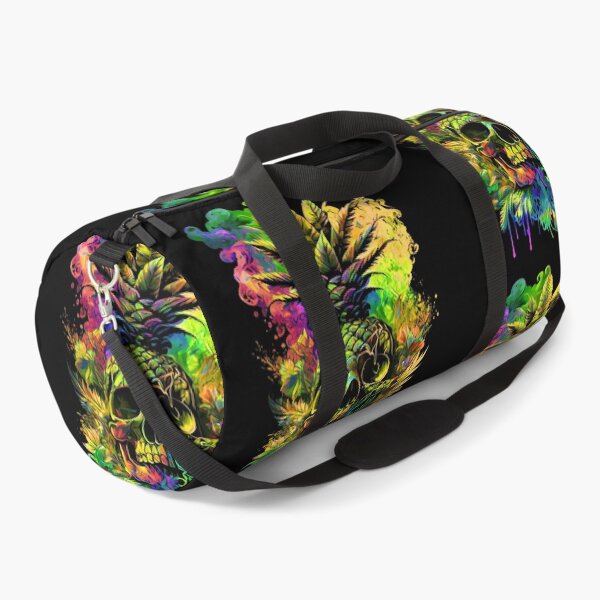 Item preview, Trippy Tropical Pineapple Skull Splashing Abstract Retro Art designed and sold by MindWave THC.