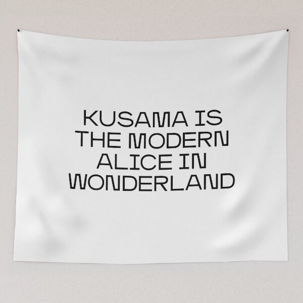 Item preview, Kusama is the modern Alice in Wonderland (black) designed and sold by didijuca.