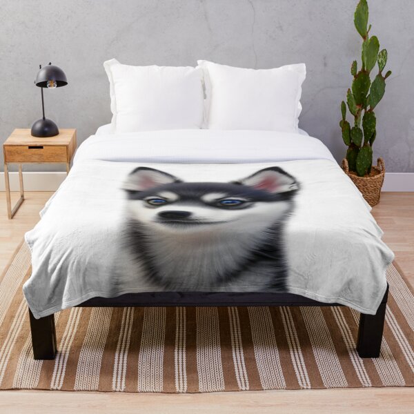Item preview, Cute Alaskan Klee Kai puppy, charcoal drawing, Ai Generated Art  designed and sold by ACC .