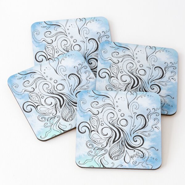 Item preview, Sky Blue Swirls designed and sold by MarenPaintsJoy.