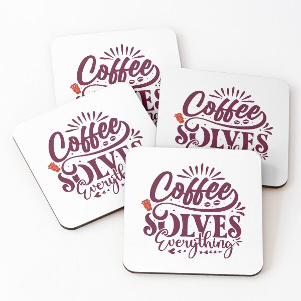 Item preview, "Cooffee Solves Everything" Calligraphic Design for Coffee Lovers designed and sold by deepakrode7.