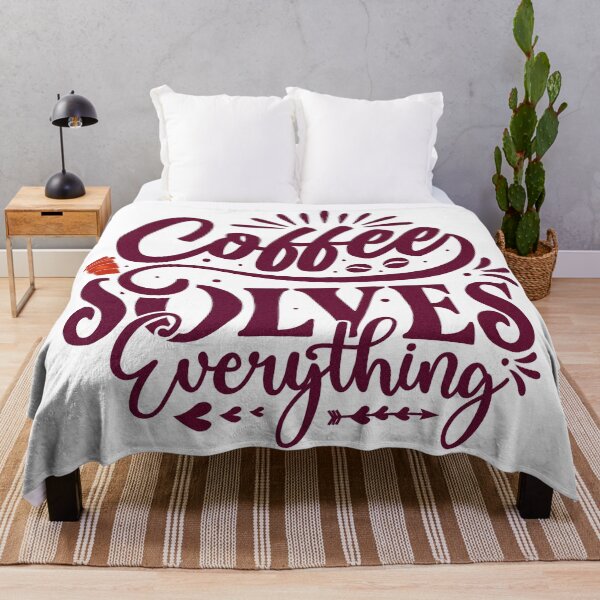 Item preview, "Cooffee Solves Everything" Calligraphic Design for Coffee Lovers designed and sold by deepakrode7.