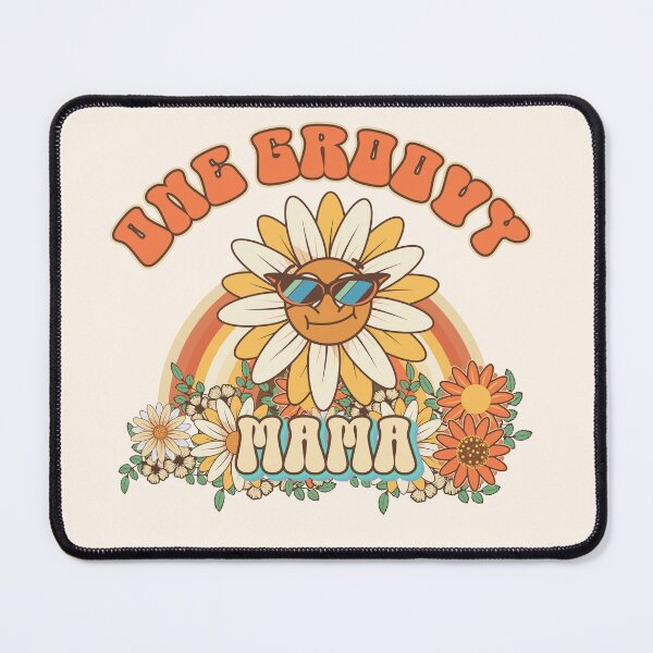 Item preview, One groovy mama Retro gift for mother Vintage floral pattern designed and sold by HomeCoquette.