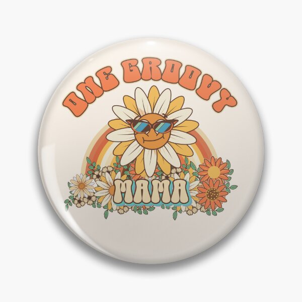 Item preview, One groovy mama Retro gift for mother Vintage floral pattern designed and sold by HomeCoquette.