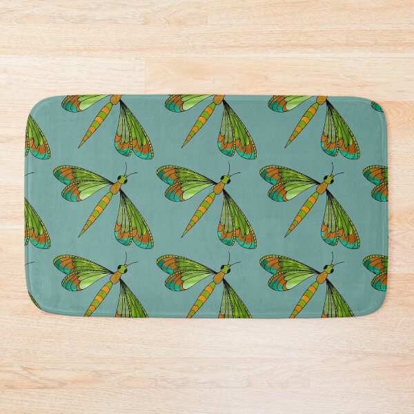Item preview, Green Stained Glass Dragonflies designed and sold by notsweettea.