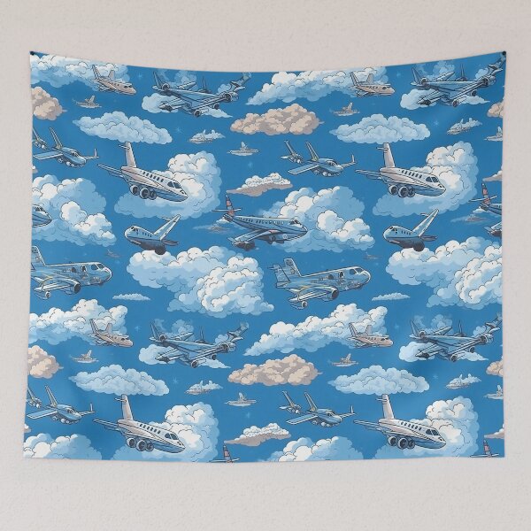 Item preview, Cartoon Aircrafts Pattern designed and sold by RooArtistry.