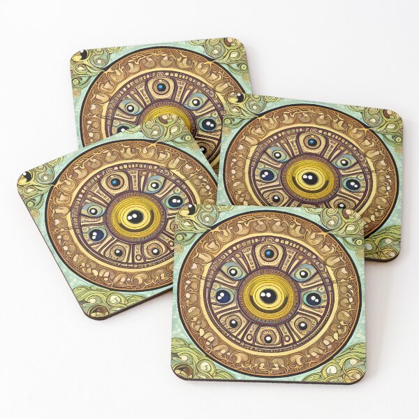 Item preview, Art Nouveau mandala abstract poster designed and sold by REALDesign-Shop.