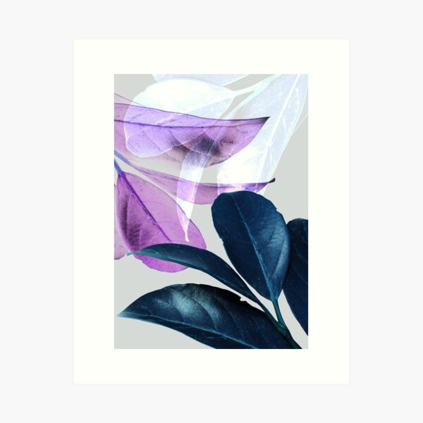 Item preview, Botanical Leaves in Blue and Violet designed and sold by PrintsProject.