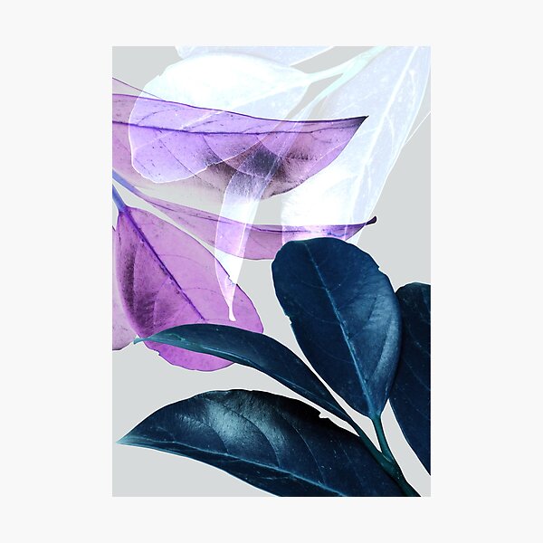 Item preview, Botanical Leaves in Blue and Violet designed and sold by PrintsProject.