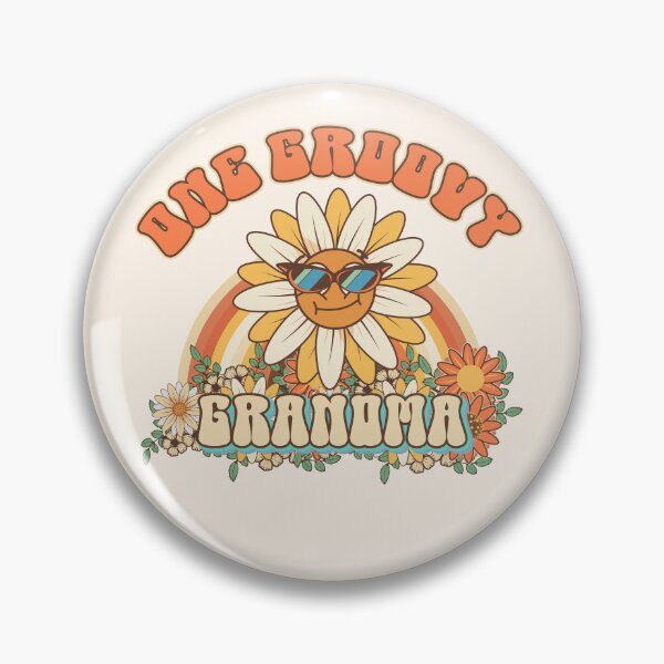 Item preview, One groovy grandma Retro gift for grandma Vintage floral pattern designed and sold by HomeCoquette.