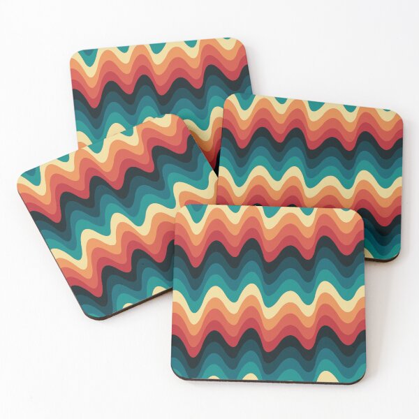 Item preview, Horizontal waves in retro style designed and sold by BattaAnastasia.