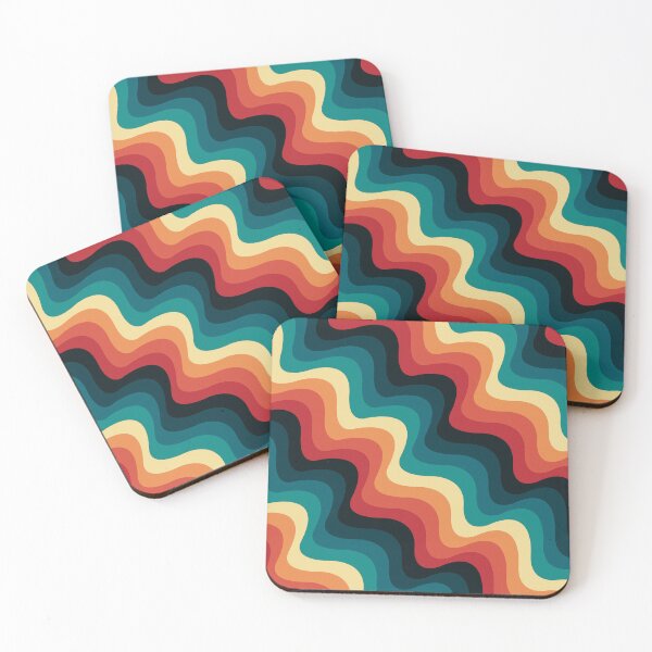 Item preview, Diagonal waves in retro style designed and sold by BattaAnastasia.