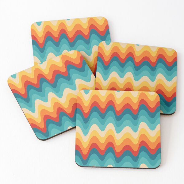 Item preview, Ondas horizontales en estilo retro designed and sold by BattaAnastasia.