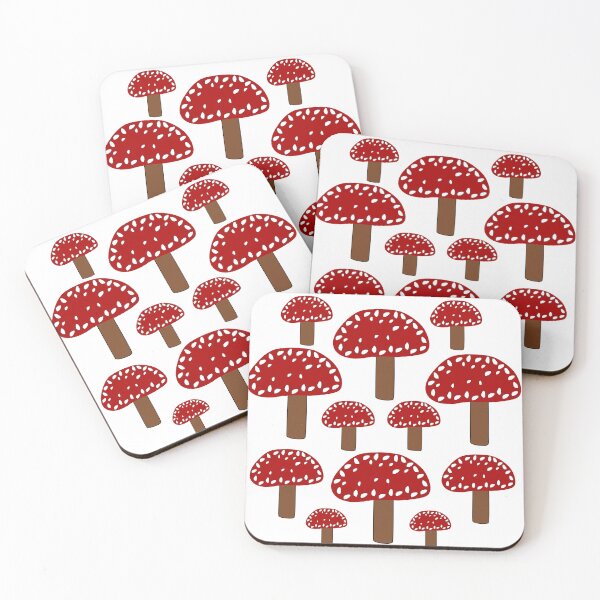 Artikelvorschau, Rotes Toadstool-Waldpilz-Muster entworfen und verkauft von Nisha Prabhu.