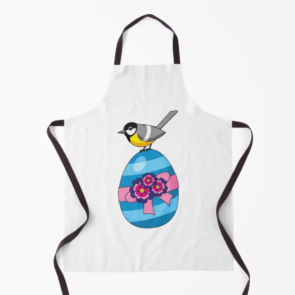 Item preview, Cartoon Great Tit with Easter Egg designed and sold by BirdAtWork.