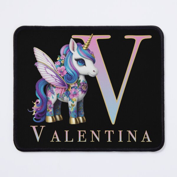 Item preview, Valentina name with a cute unicorn designed and sold by Lubellebubble20.