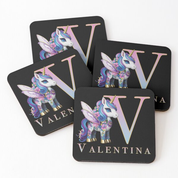 Item preview, Valentina name with a cute unicorn designed and sold by Lubellebubble20.