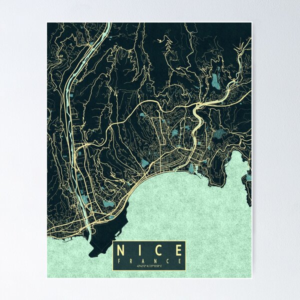 Item preview, Nice City Map of France - Summer designed and sold by deMAP.