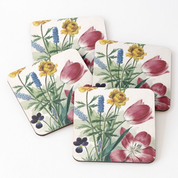 Item preview, Bouquet of tulips, pansies, grape hyacinths and dotters | Willem van Leen designed and sold by LaMadeleine.