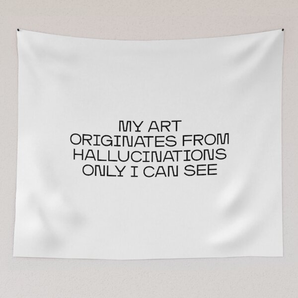 Item preview, My art originates from hallucinations only I can see (black) designed and sold by didijuca.