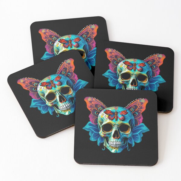 Aperçu de l'œuvre Dark Art Macabre Images Gothic Aesthetic Butterfly Skull créée et vendue par MerchLovers.