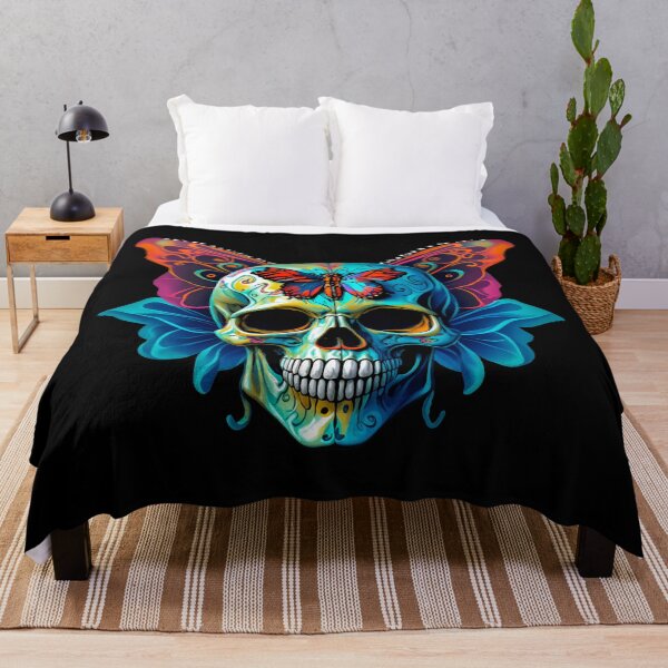 Aperçu de l'œuvre Dark Art Macabre Images Gothic Aesthetic Butterfly Skull créée et vendue par MerchLovers.