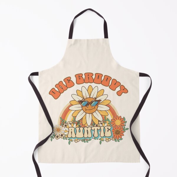 Item preview, One groovy auntie Retro gift for aunties Vintage floral pattern designed and sold by HomeCoquette.