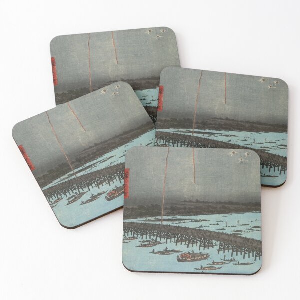Item preview, Fireworks at Ryogoku, Ukiyo-e, Utagawa Hiroshige designed and sold by Neoukiyo.