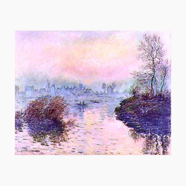 Item preview, Sunset on the Seine at Lavacourt | Claude Monet's Roseate Sunset designed and sold by Gascondi.