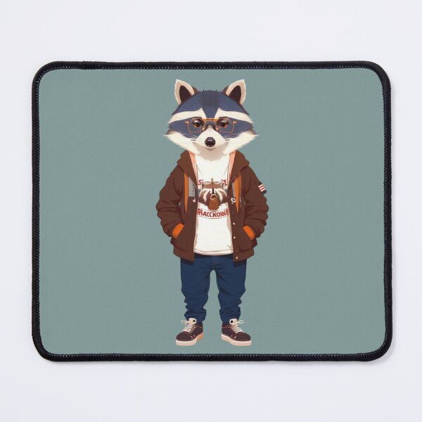 Item preview, Hipster Racoon V8 designed and sold by HipsterAnimals.