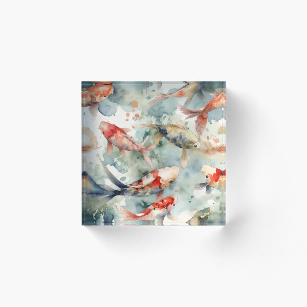 Item preview, Watercolor Koi pattern -2 designed and sold by PixelPusherArt.