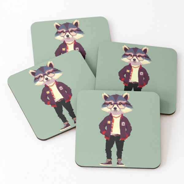 Item preview, Hipster Racoon V9 designed and sold by HipsterAnimals.