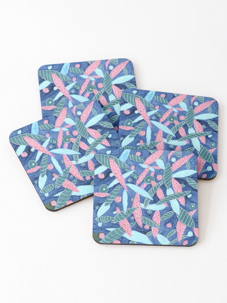 Thumbnail 1 of 5, Coasters (Set of 4), Springtime Botanical designed and sold by JudyHuck.